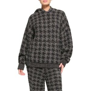 SKIMS Onyx Houndstooth Hoodie Pullover Pants Two-Piece Set S/M